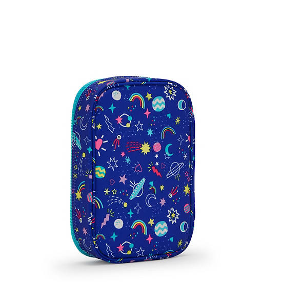 Kipling 100 Pens Printed Case Tassen Blauw | België 1325NW